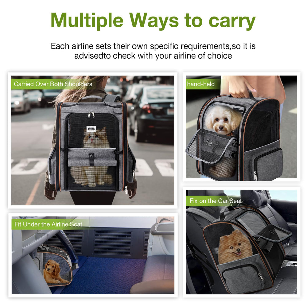 Lekebobor bolsa transportadora con múltiples puertas para fácil acceso.