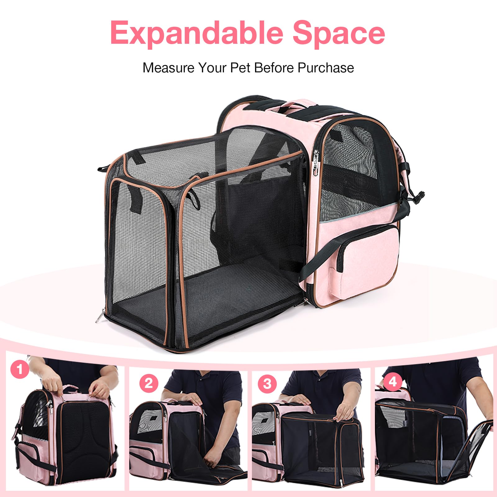 Lekebobor Transportín con correa de seguridad para evitar escapes.