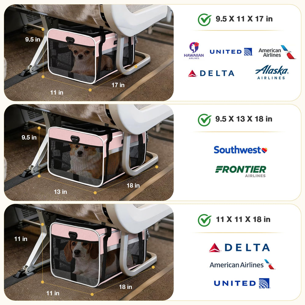 Lekereise transportín mascotas debajo del asiento, ideal para cabina.