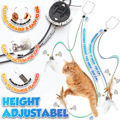 LEKEWPET diseño retráctil con cuerda elástica, ajuste de altura para juego dinámico.