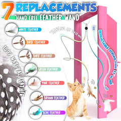 LEKEWPET repuestos de plumas con cascabel 02, mantiene el juego interesante.