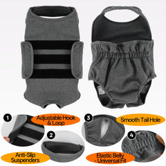 LeLePet pañales con correas ajustables para perros activos
