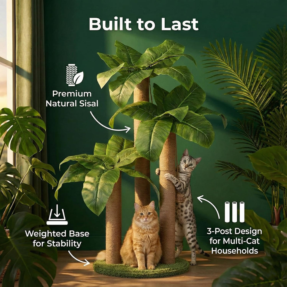 LEMONDA rascador para gatos con sisal natural y superficie estable.