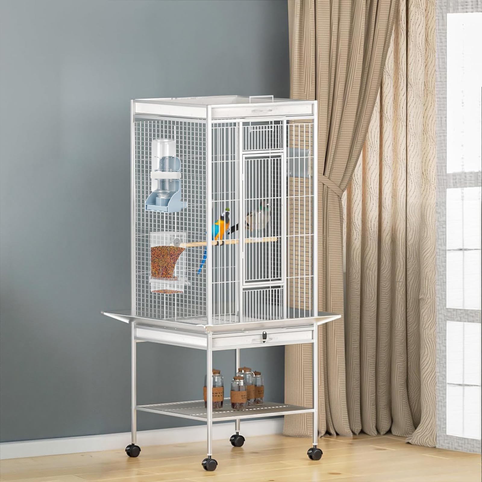 Lemtrflo compatibilidad-aves-pequenas-medianas: ideal para jaulas comunes de aves pequeñas.