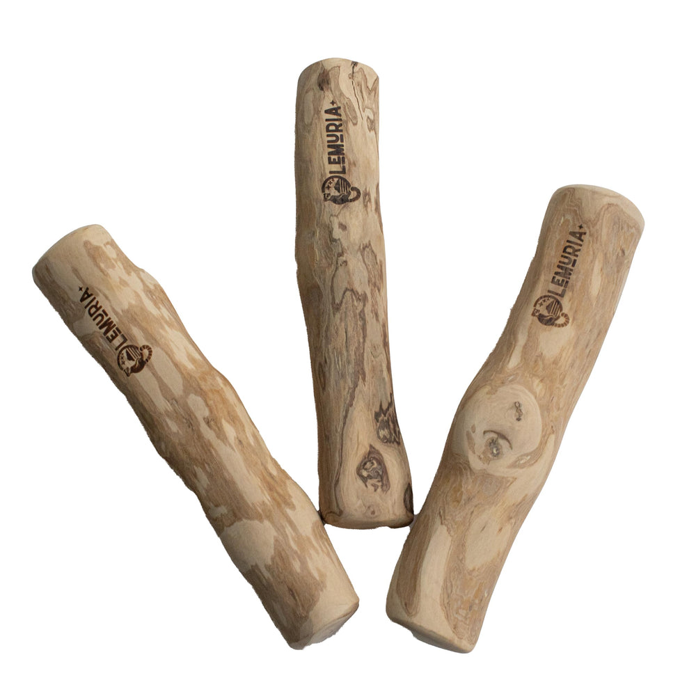 lemuria hueso de madera durable para perro grande, fomenta masticación controlada