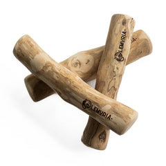 lemuria juguete de madera natural para perro grande, ideal para entretenimiento frecuente