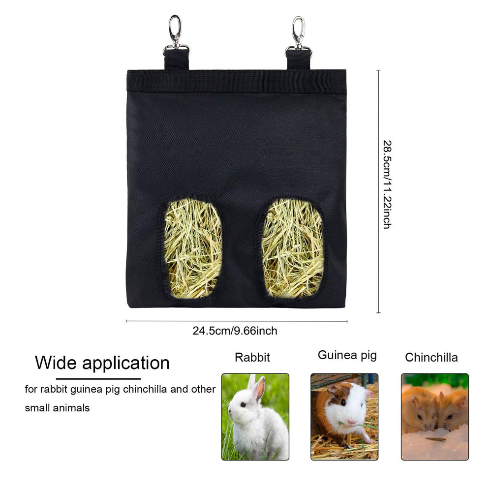Lenpestia bolsa alimentación heno hamster, diseño resistente para jaula.