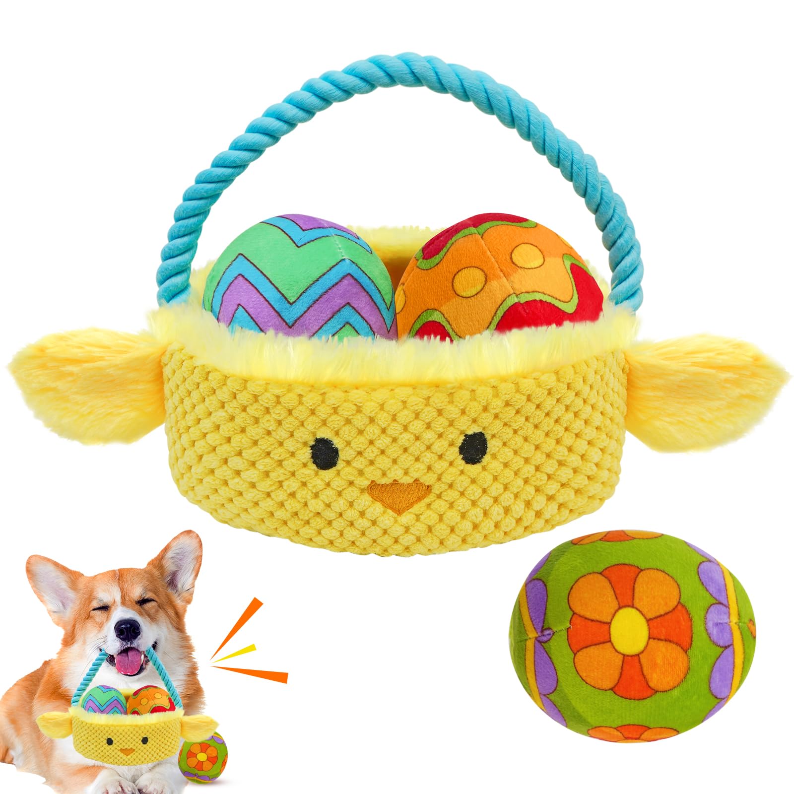 Lepawit: juguete de Pascua en cesta para buscar y jugar