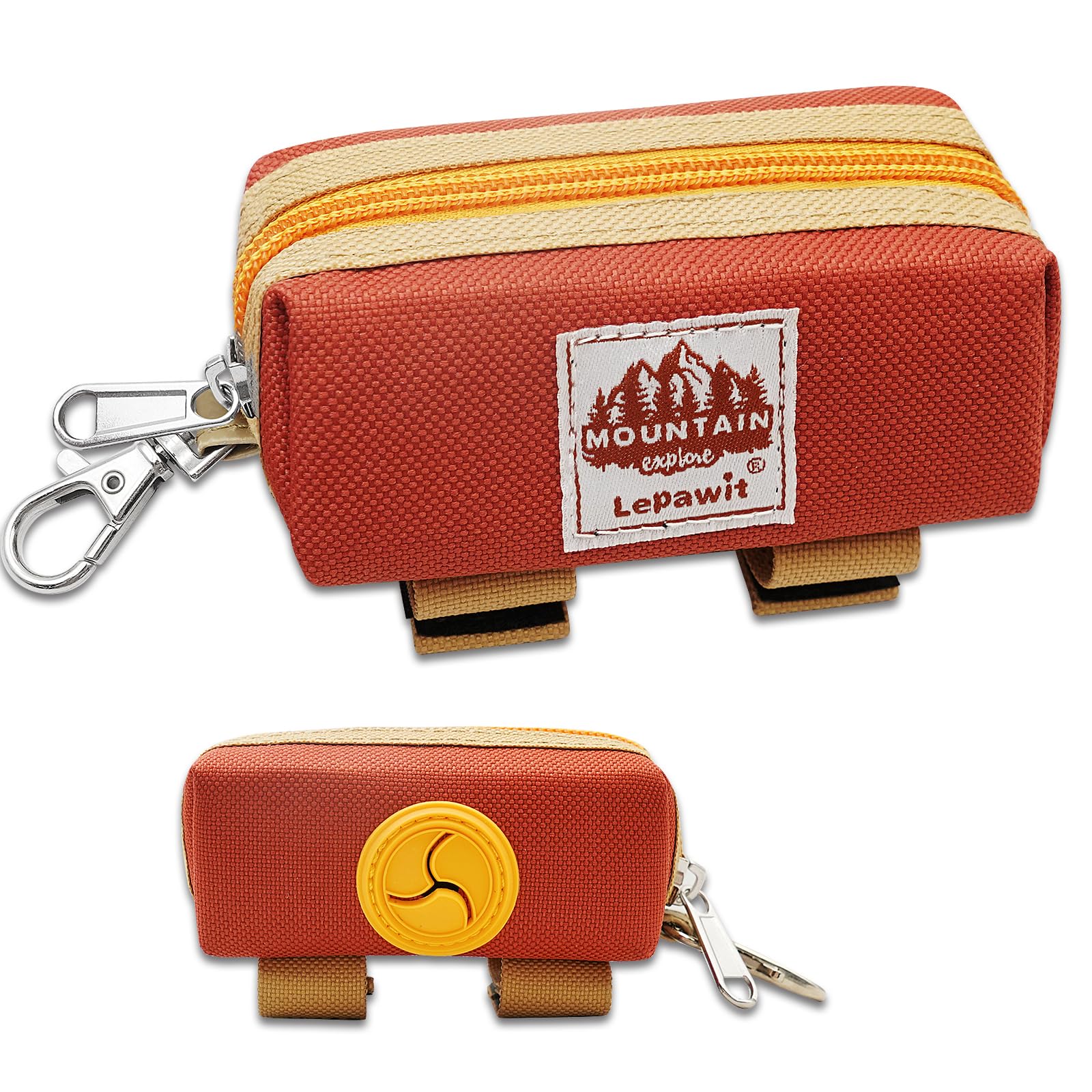 Lepawit porta bolsas de desechos para perro con cremallera, práctico en paseos.
