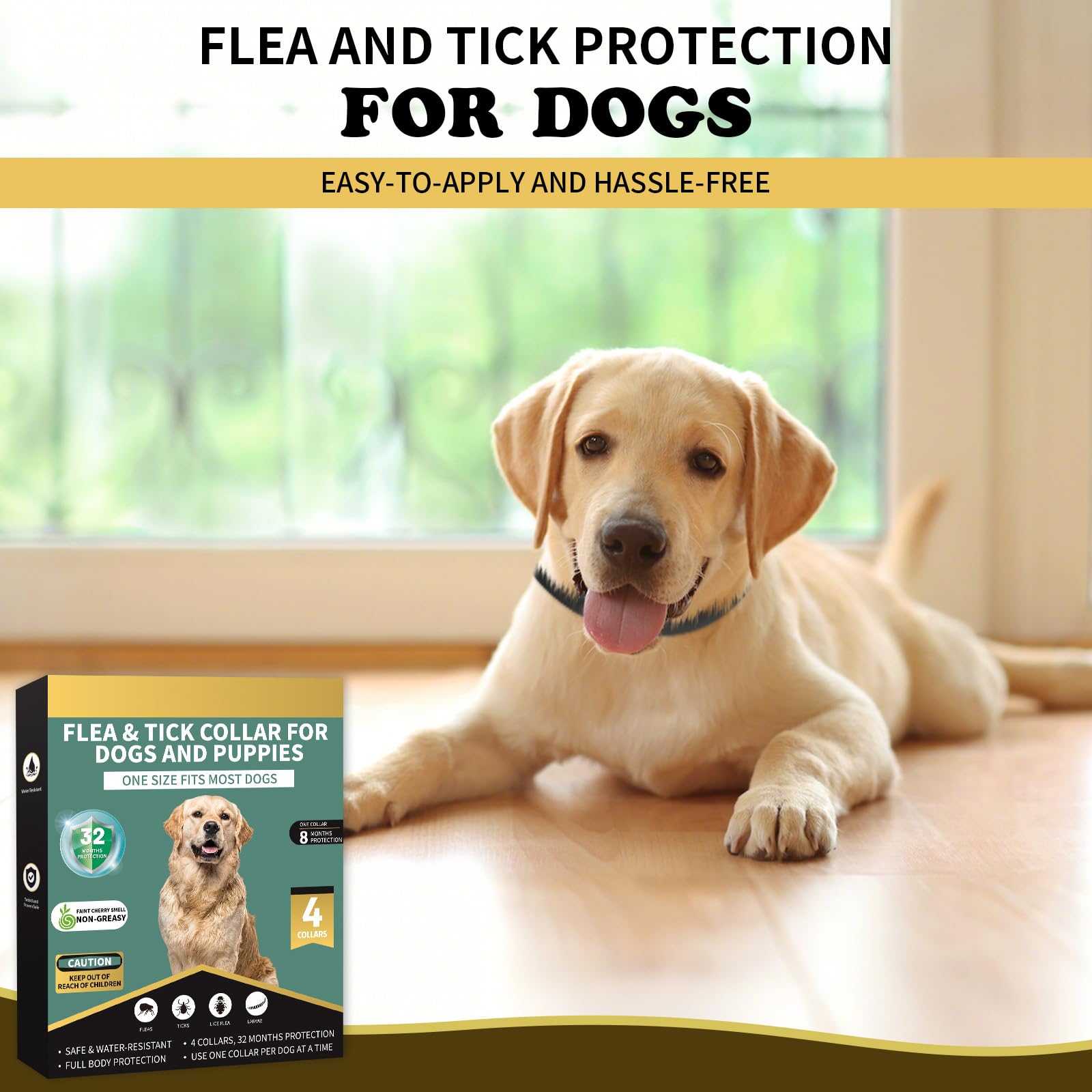 Lerqua collar para perros, uso diario con protección estable.