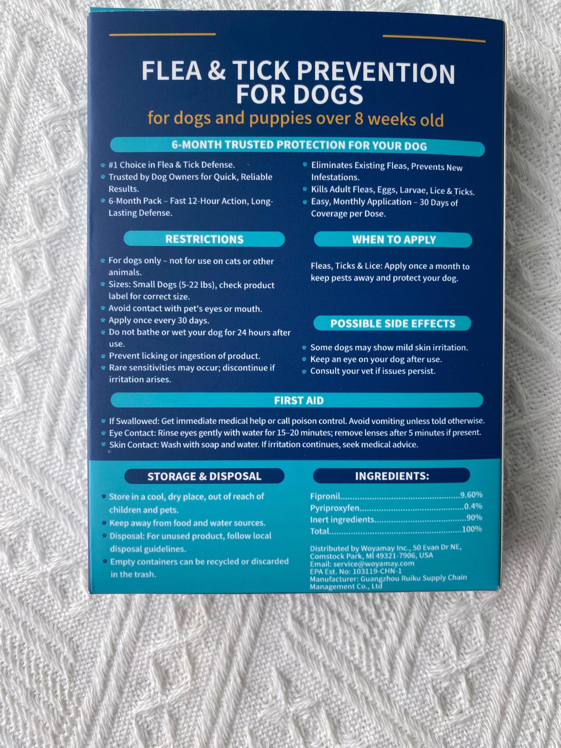 Lerqua: envase de seis tubos para protección continua de tu perro.