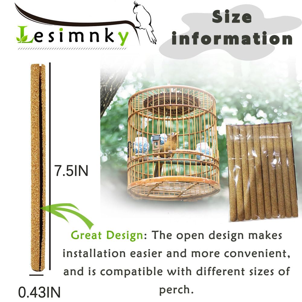Lesimnky cubiertas de percha para parakeets, reduce aristas cortantes.