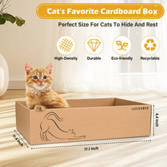 Lesissmer Art Cat Scratcher con superficie doble cara para rascar y descanso.
