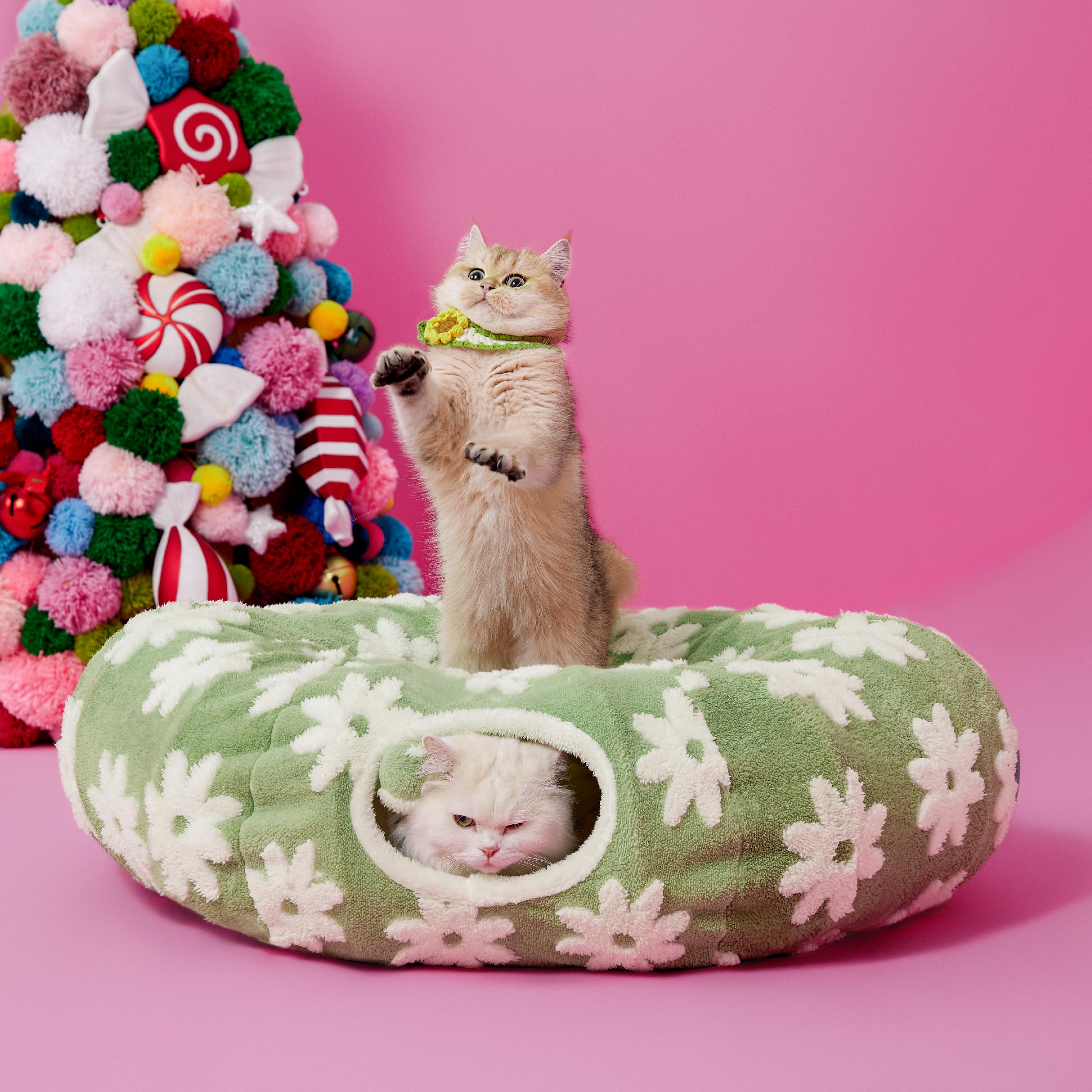 Lesure cama túnel gato limpieza fácil cojín lavable
