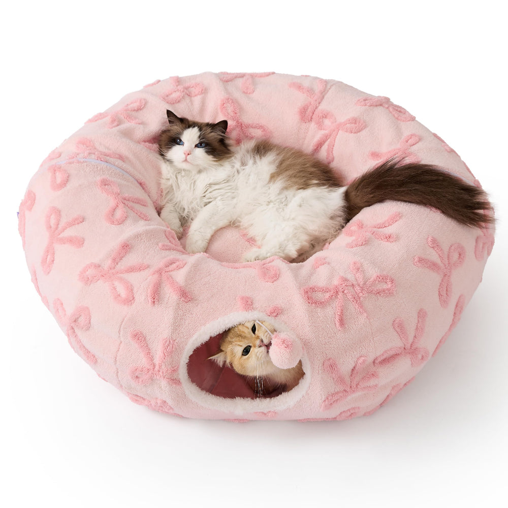 LE SURE refugio cálido en tunel para gatos, momento de relax
