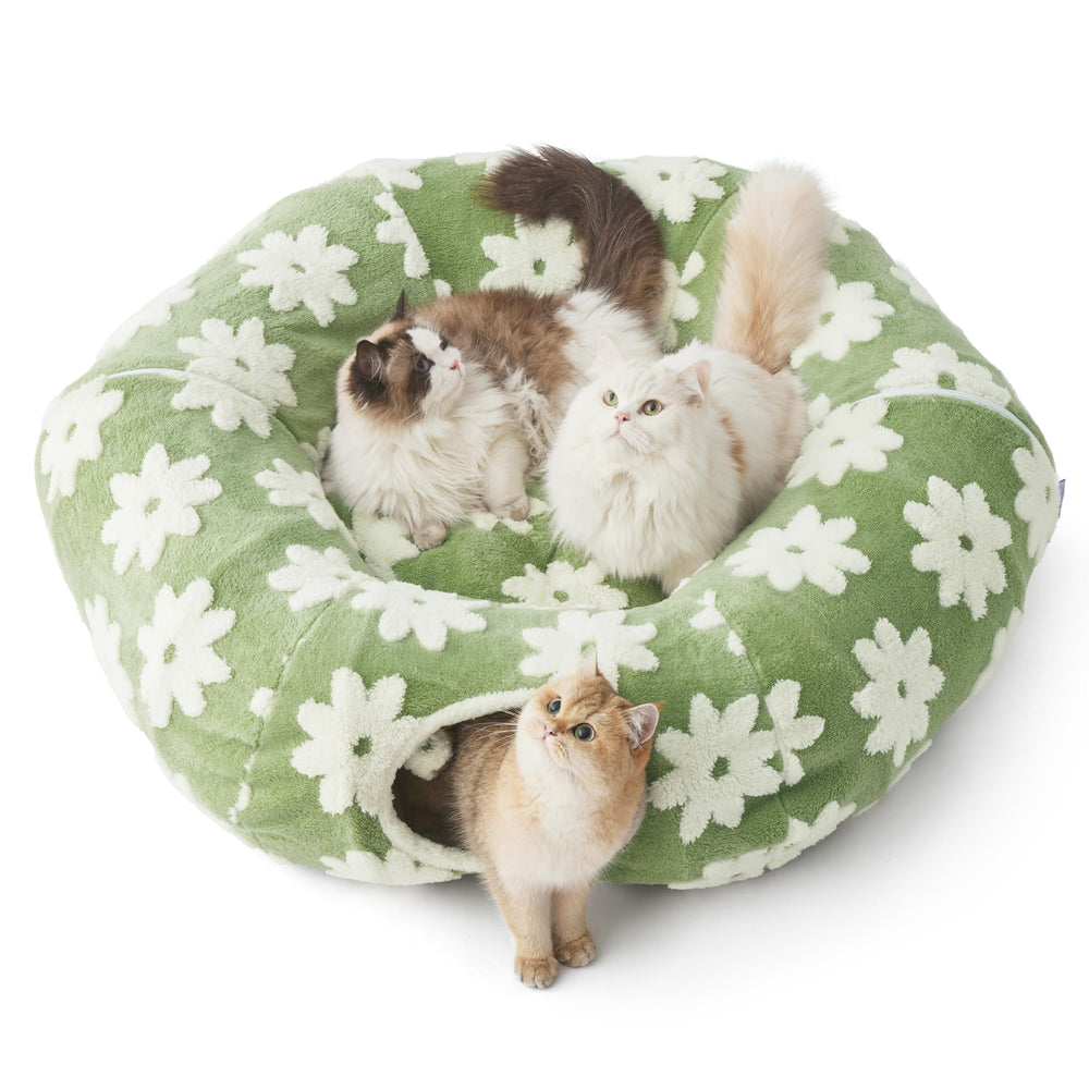 LE SURE Lesure túnel para gatos grande, cama redonda y cómoda para siestas