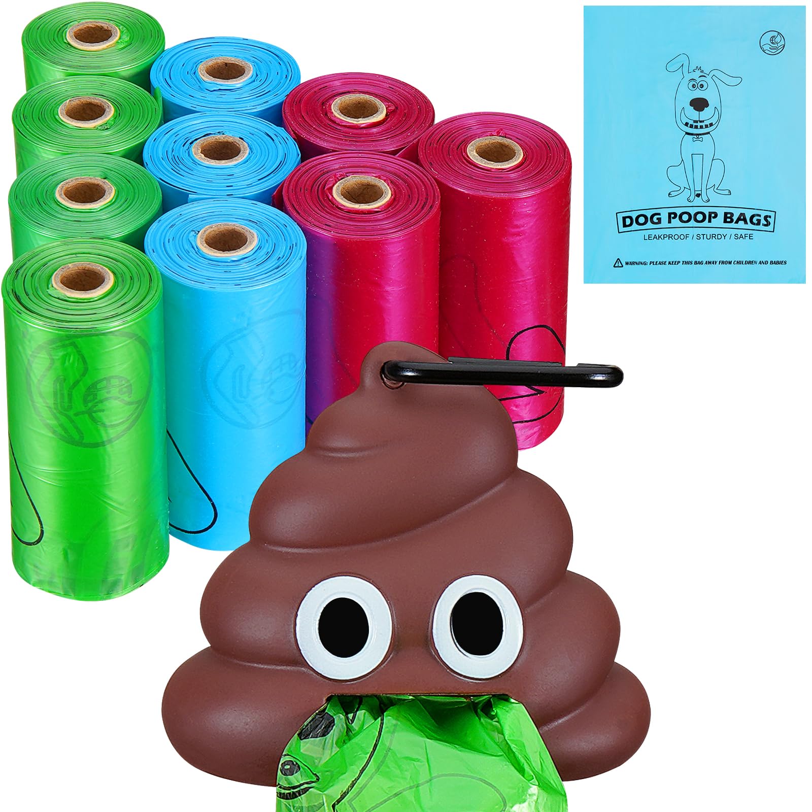 Letalong dispensador con diseño tridimensional para bolsas de caca de perro, práctico en paseos.