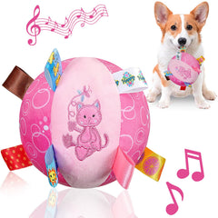 Letalong juguete para perro peluche con sonajero y tiras, ideal para juego interactivo.