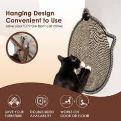 Letalong rascador para gatos con cuerda de algodón natural, suave y seguro.