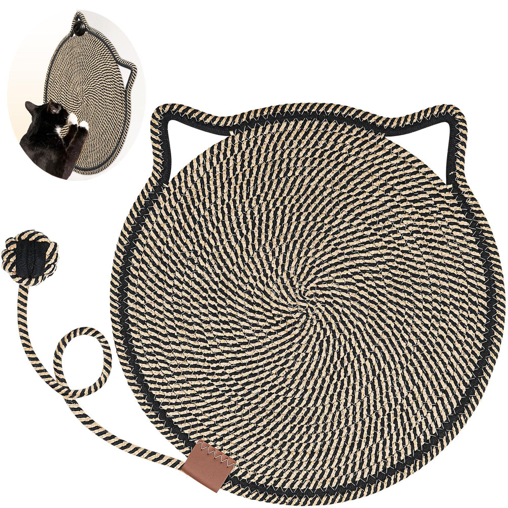 Letalong tapete rascador para gatos, redondo de 15,7 pulgadas, cómodo y protegido para interiores.