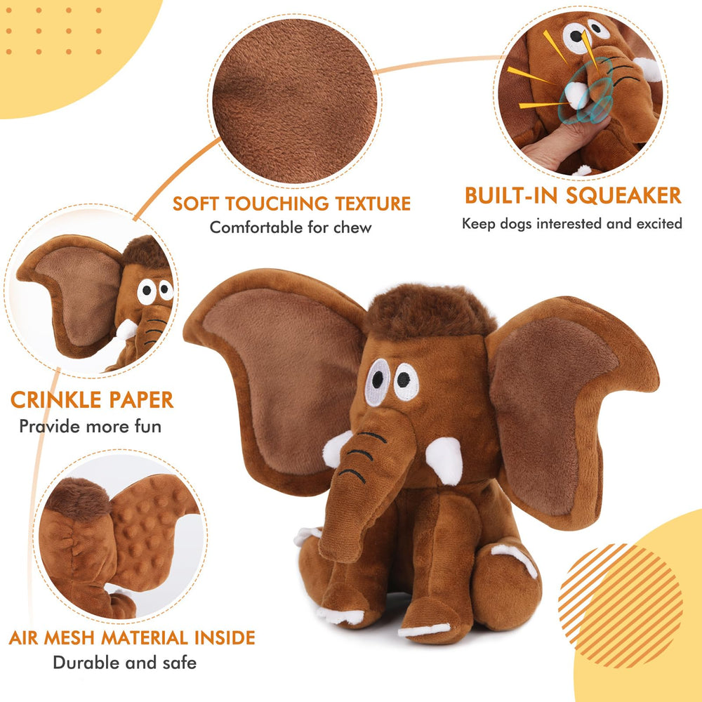 Letsmeet Juguete peluche con-papel-crujiente para perros, estimulación sensorial.