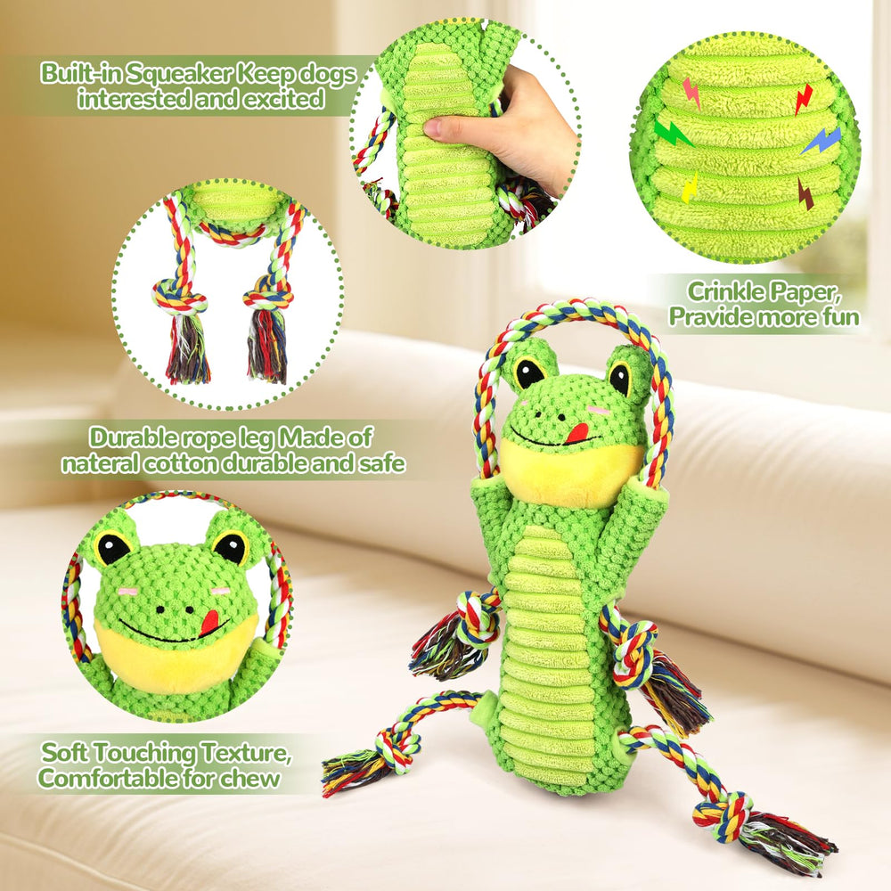 Letsmeet peluche para perro con material algodon pina, duradero para morder y jugar.