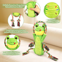 Letsmeet peluche para perro con material algodon pina, duradero para morder y jugar.