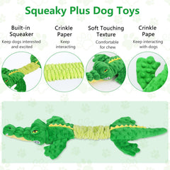 Letsmeet peluche resistente; juguete para perros grandes, ideal para mordidas y juego prolongado.