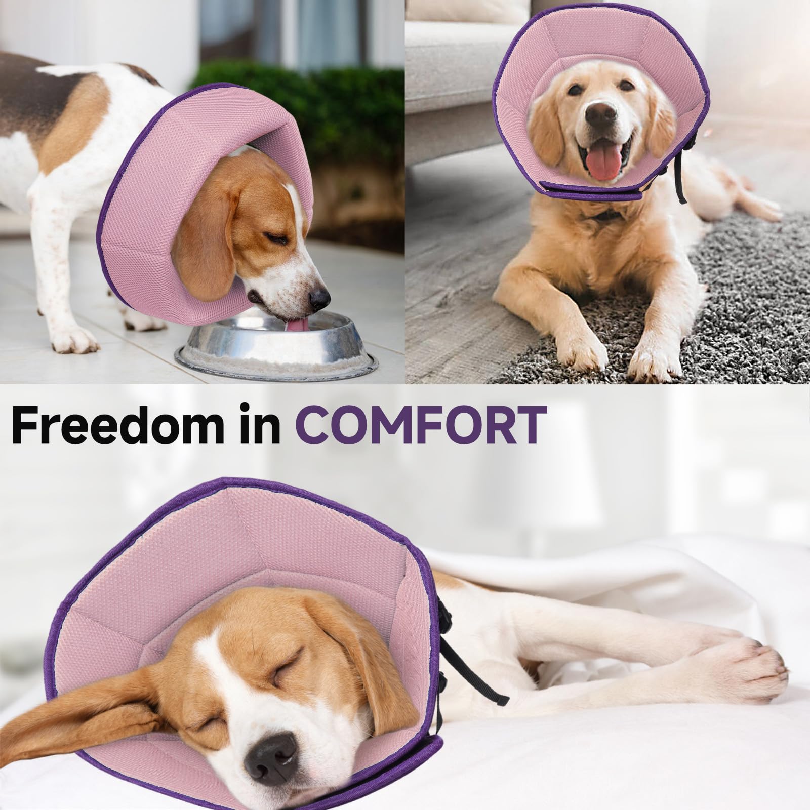 LETSQK cono-perro-xl-uso-diario cómodo para perros activos