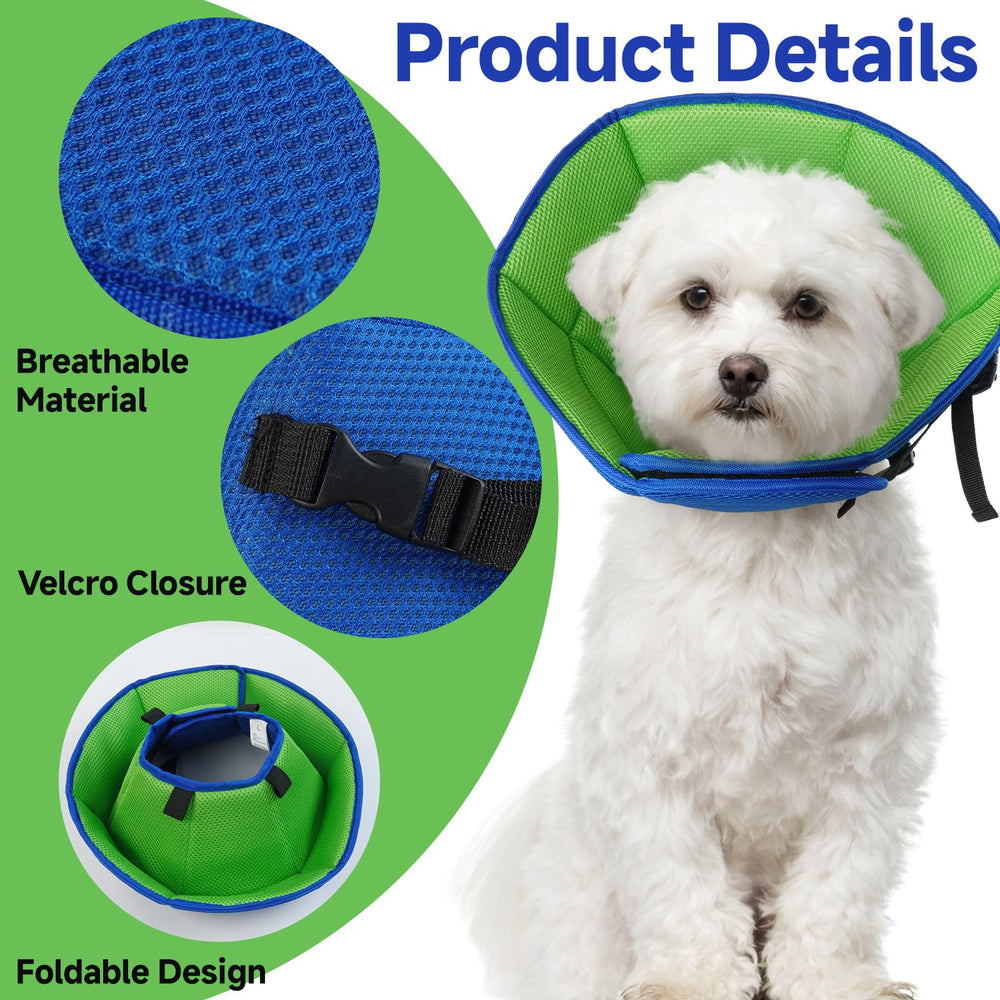 LETSQK collar cono suave XL, diseño ligero y cómodo para comer y dormir.