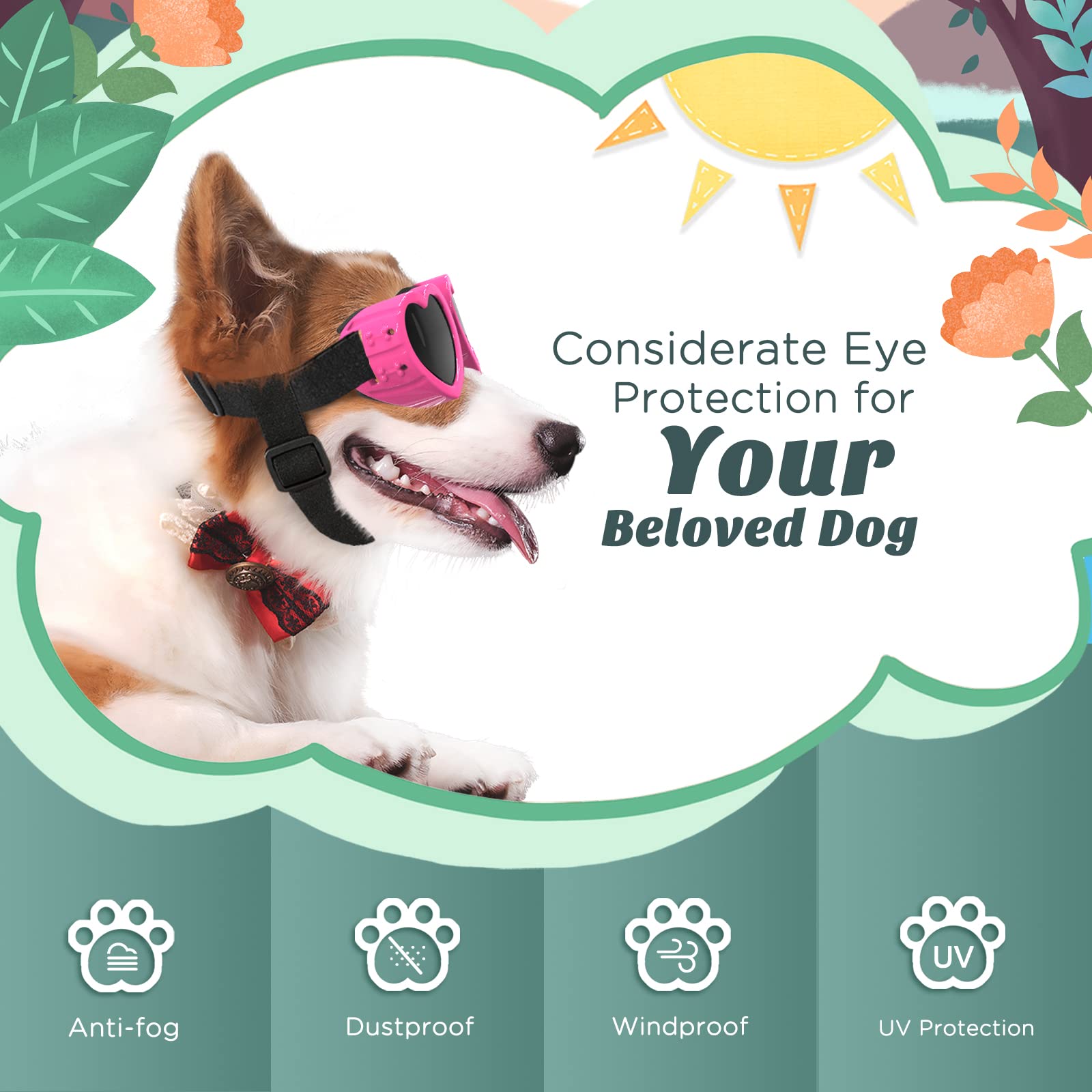 Lewondr gafas con espuma suave para mayor confort ocular.