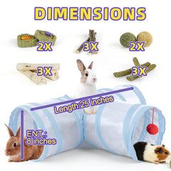 LEXASTLE juguetes para conejo, 13 piezas para masticar y jugar.