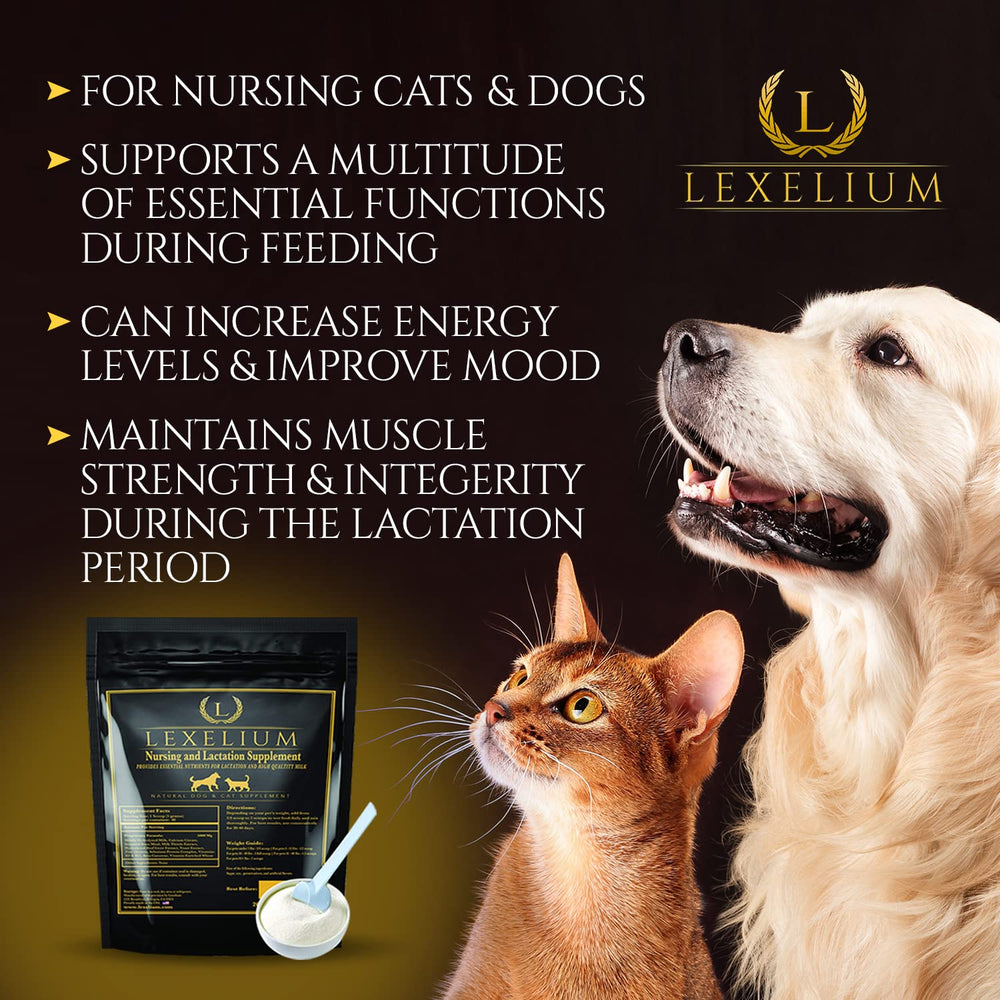Lexelium desarrollo muscular para cachorros y gatitos durante la lactancia.