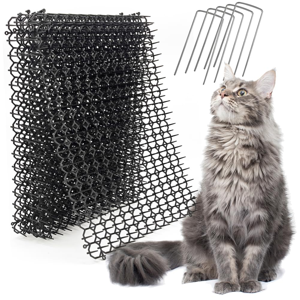Ley's alfombra deter-gatos 16x13, uso interior y exterior para proteger muebles y jardín.