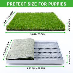 LGR SHINE Potty para perros con césped artificial, útil para el entrenamiento de orina