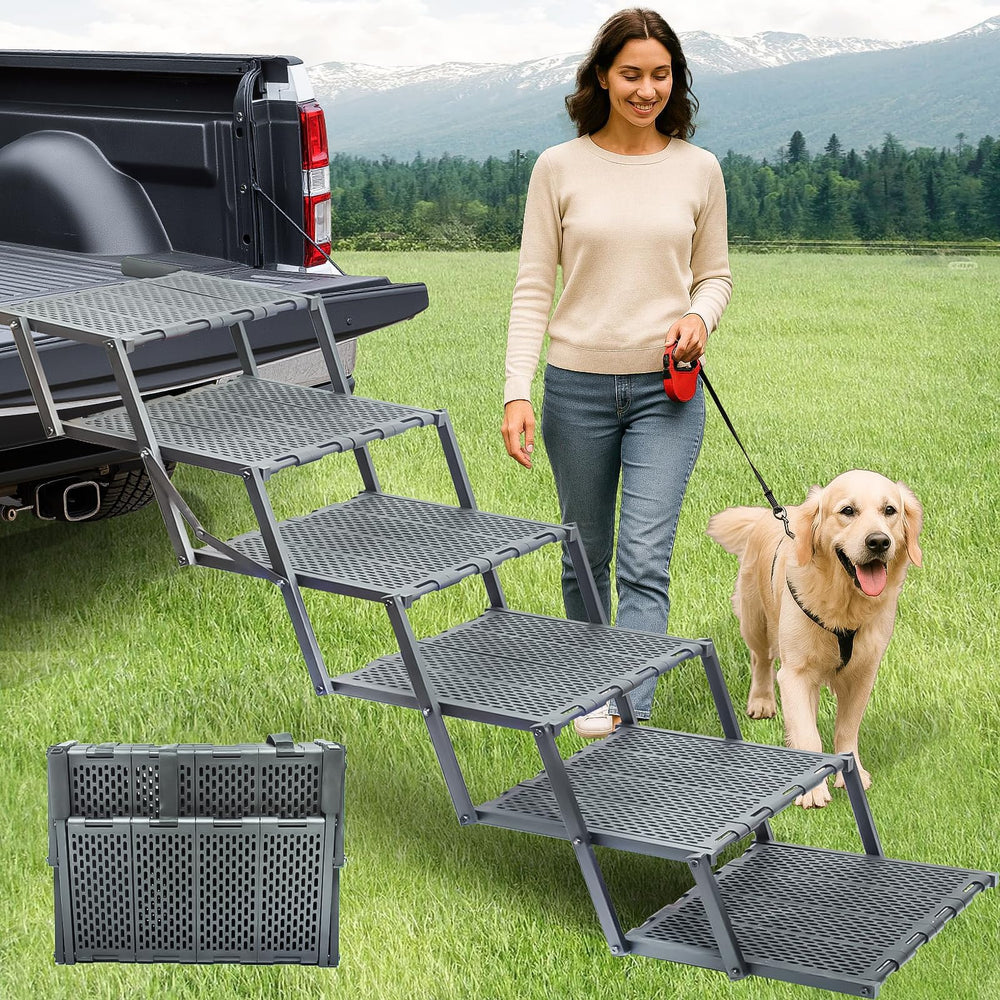 LIALEX rampa perro con superficie antideslizante para subir con seguridad y comodidad.