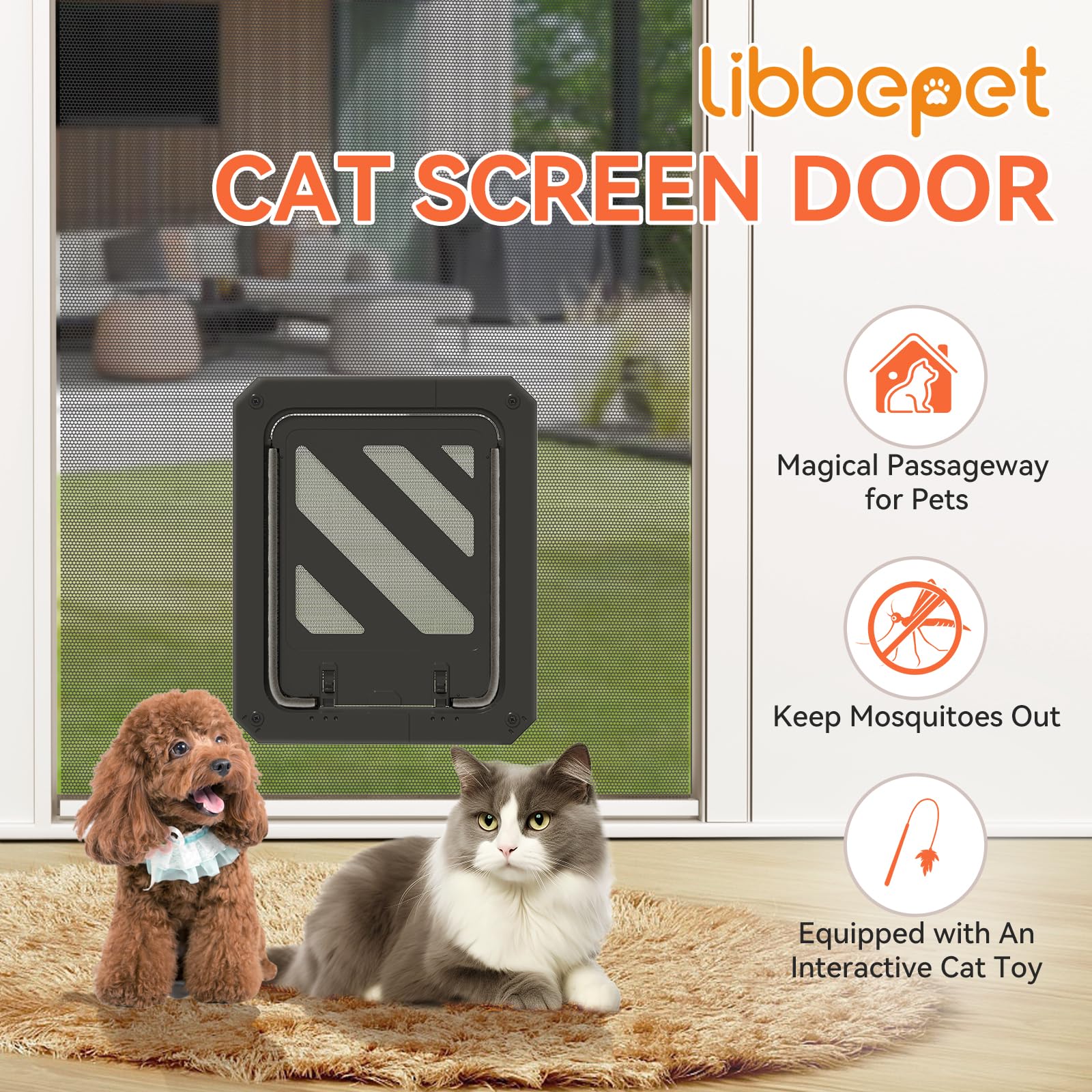 LIBBEPET sistema de cierre automático mantiene la puerta cerrada