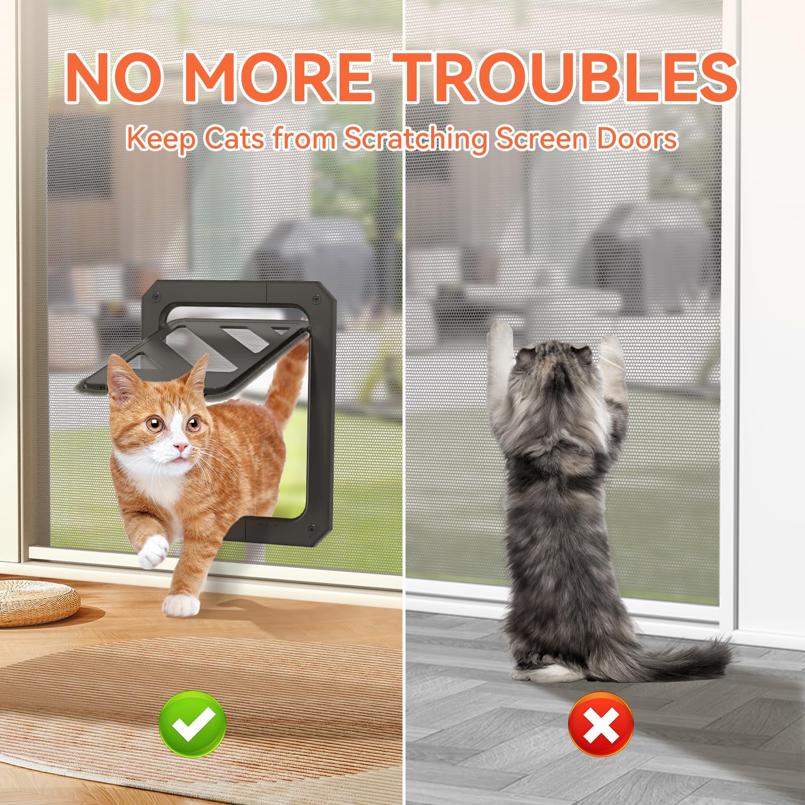 LIBBEPET medidas adecuadas para puertas mosquiteras y mascotas ligeras