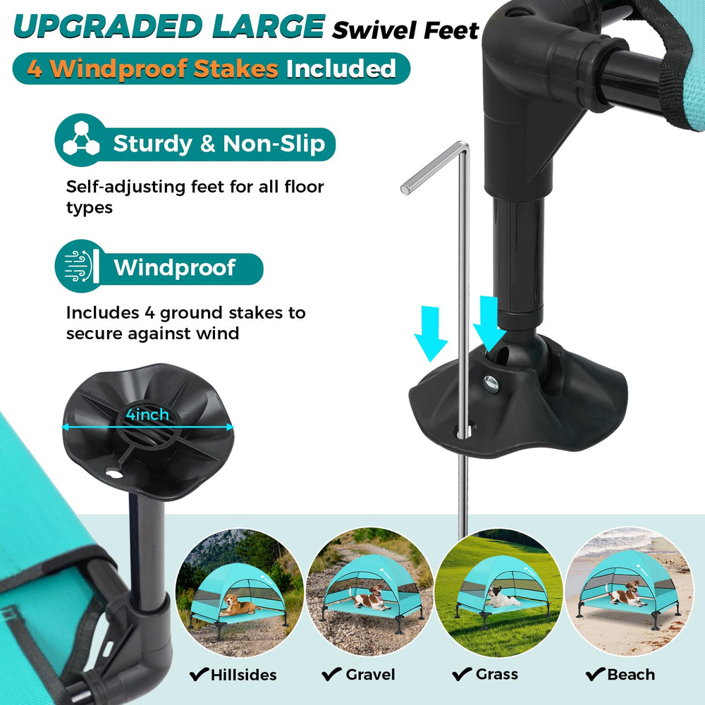 Libbipaw con techo ventilado de 3 lados para brisa fresca al exterior.