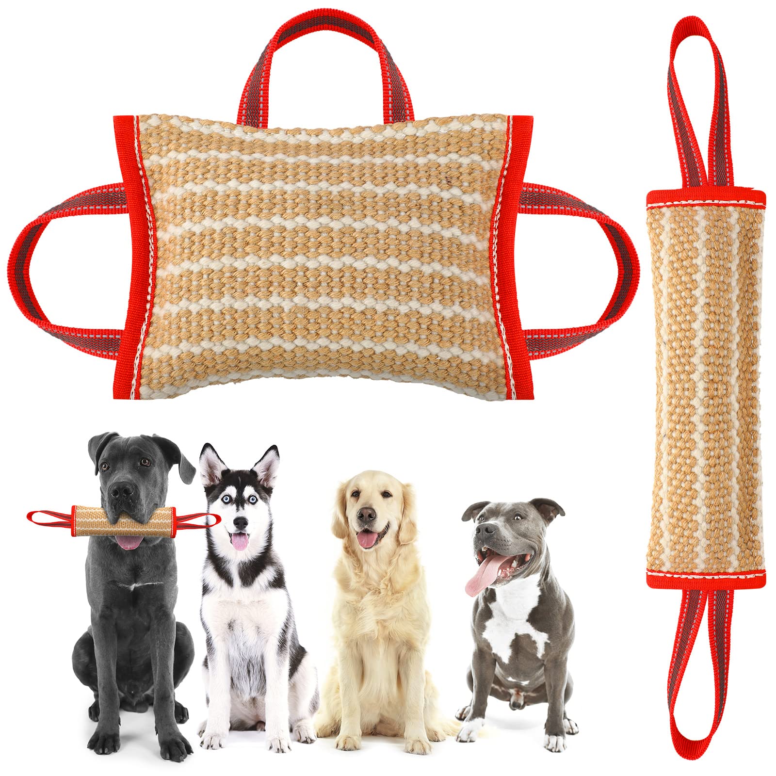Libima Juguete perro tirón dos-manijas: ideal para sesiones de juego y obediencia.