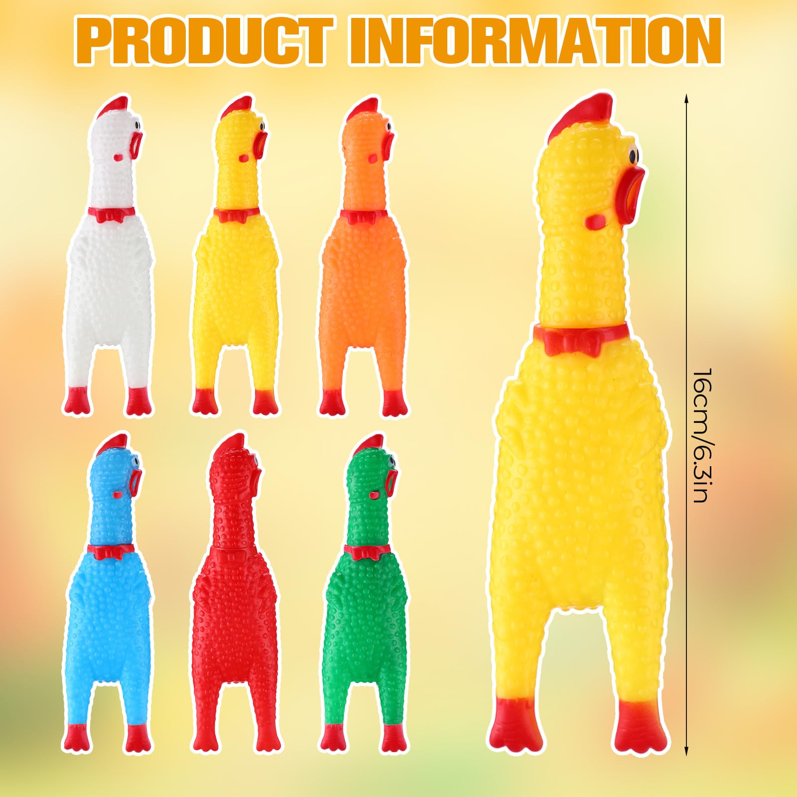 Pollito de goma resistente de Libima, duradero para juego diario con mascotas