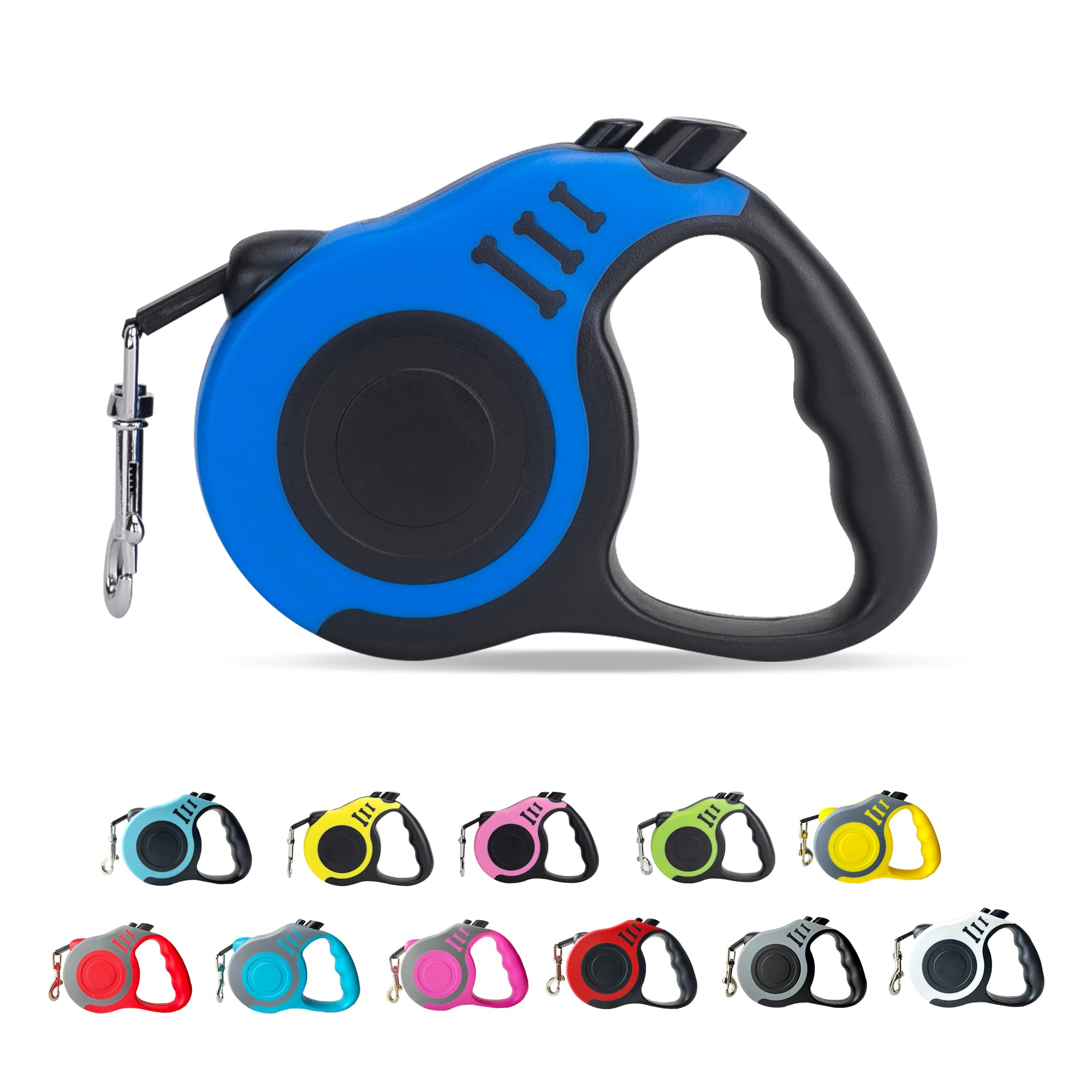 LIEVUIKEN cuerda extensible para perros de 10 pies con control suave.