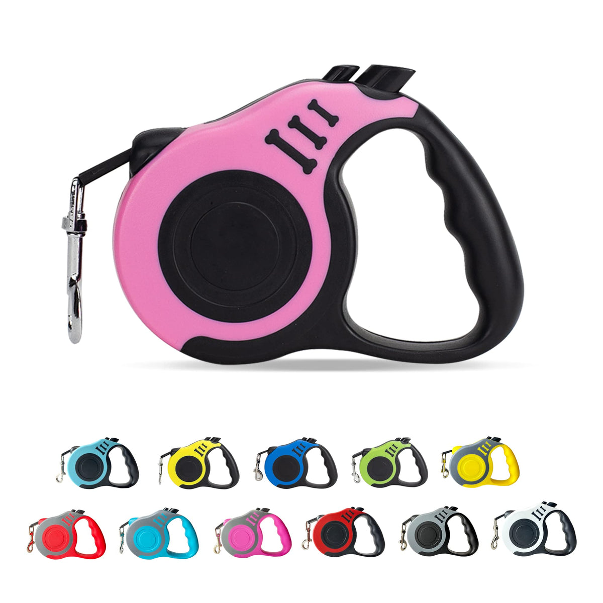 LIEVUIKEN correa para perro extensible de 10 pies con mango ergonómico para paseos cómodos