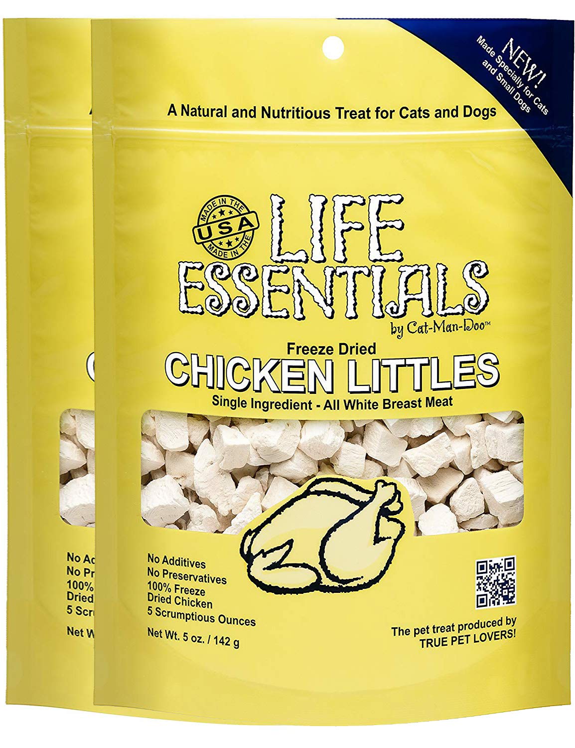 Life Essentials Chicken Littles: empaque atractivo para almacenamiento y uso diario.
