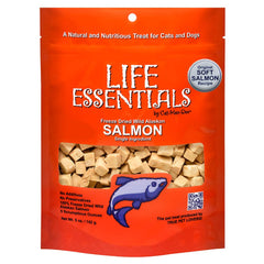 LIFE ESSENTIALS BY CAT-MAN-DOO salmón liofilizado para entrenamiento, textura crujiente