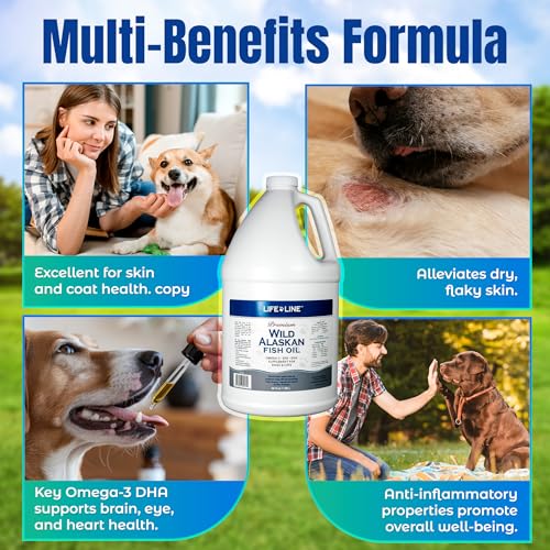 Life Line Aceite de Pescado Salvaje: uso directo o mezclado para perros y gatos.