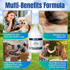 Life Line Aceite de Pescado Salvaje: uso directo o mezclado para perros y gatos.
