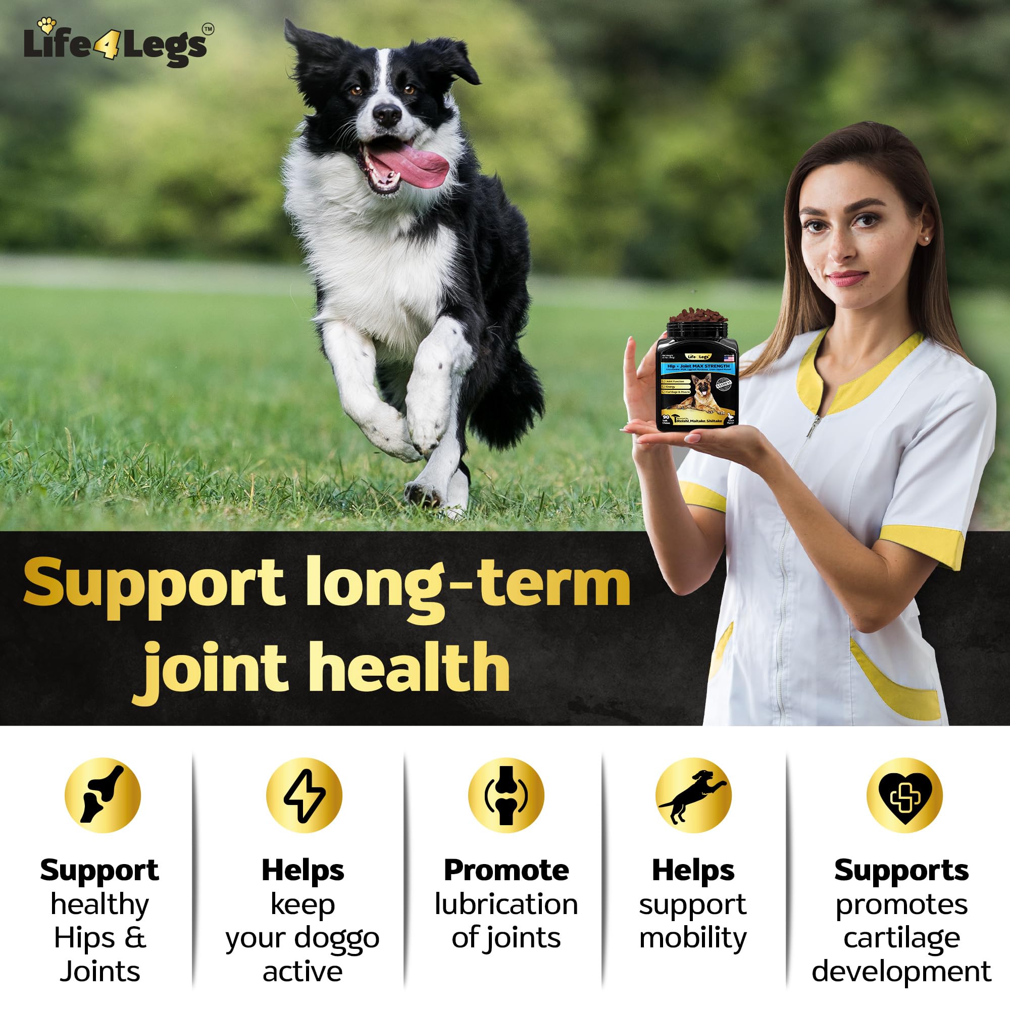 Life4Legs textura sabor natural: sabor agradable que anima a comer.