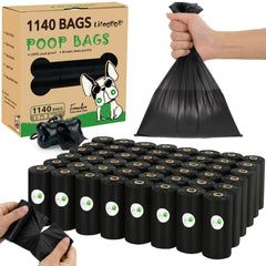Bolsas Lifegogo para heces de perro, 1140 unidades, ideal para paseos diarios