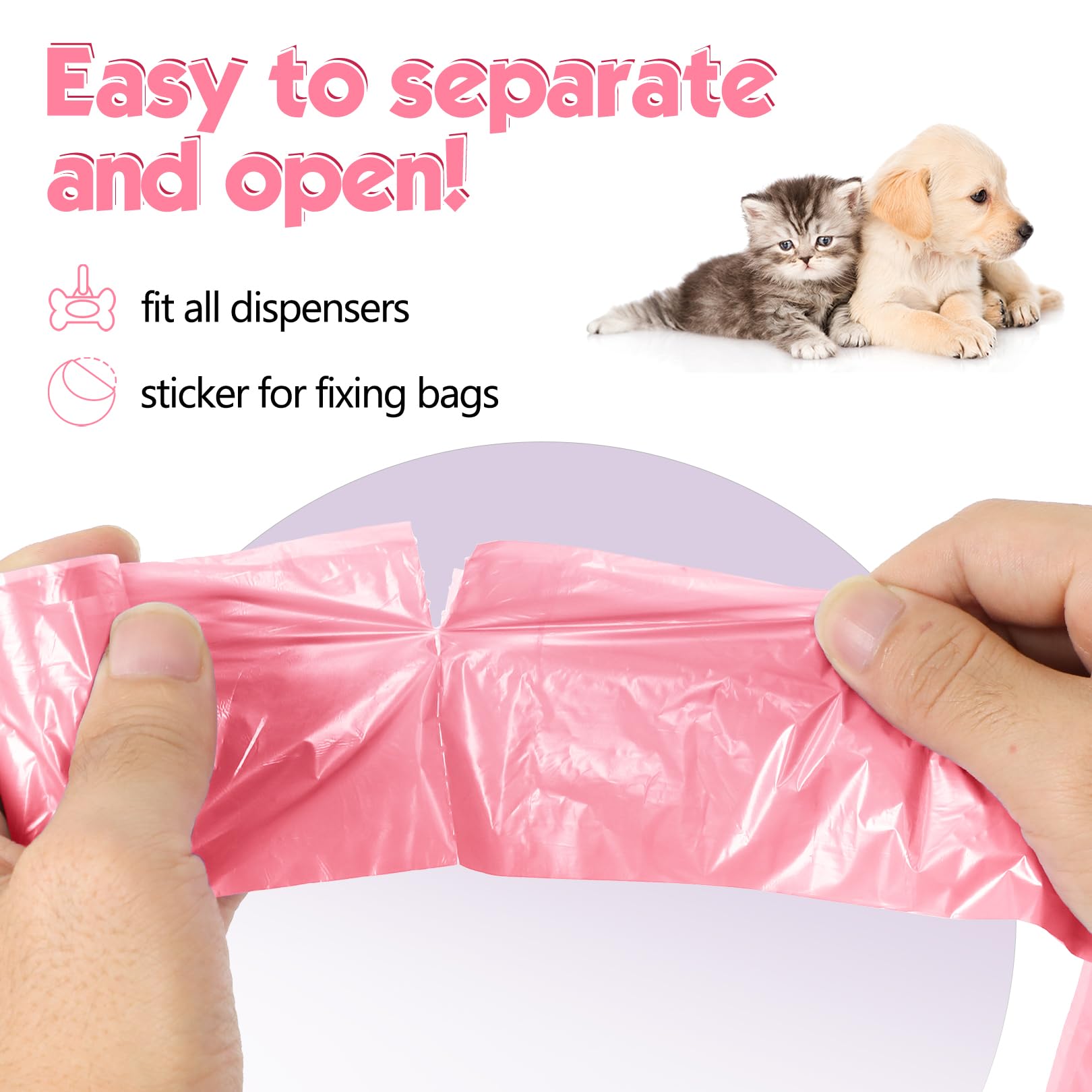 Bolsas Lifegogo de fácil desgarro para retirada rápida durante caminatas.